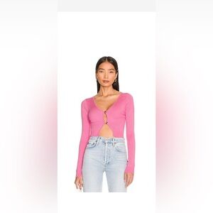 GEMMA BUTTON FRONT SWEATER by 
ALL THE WAYS in Pink